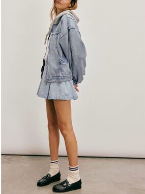 We the Free Madison Ave Denim Mini Skirt